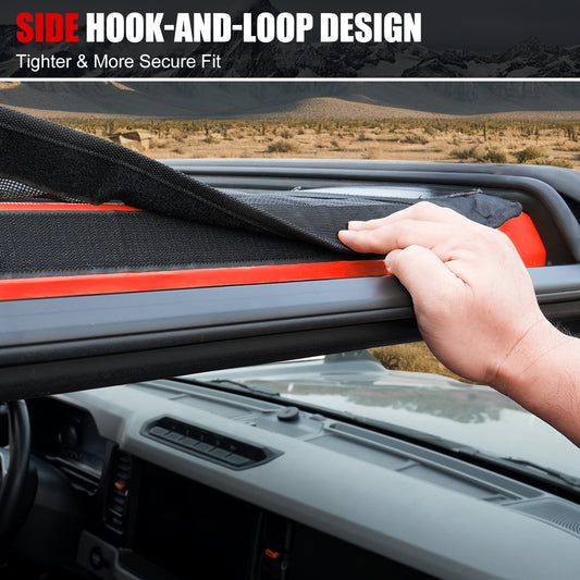 Mabett Sunshade for Ford Bronco 4 Door 2025 2021-2024 Bimini Sun Shade Top, Mesh Sunshade for Bronco 4-Door Blocks UV, Leaves, Bikini Top Cover for Bronco Accessories (Not Fit Soft Top)