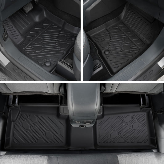 Mabett Floor Mats with Door Sill Protectors for Ford Maverick Hybrid Accessories 2025 2024 2023 2022, All-Weather TPE Liner Mat Custom Fit Maverick Hybrid Model(NOT fit Gasoline)