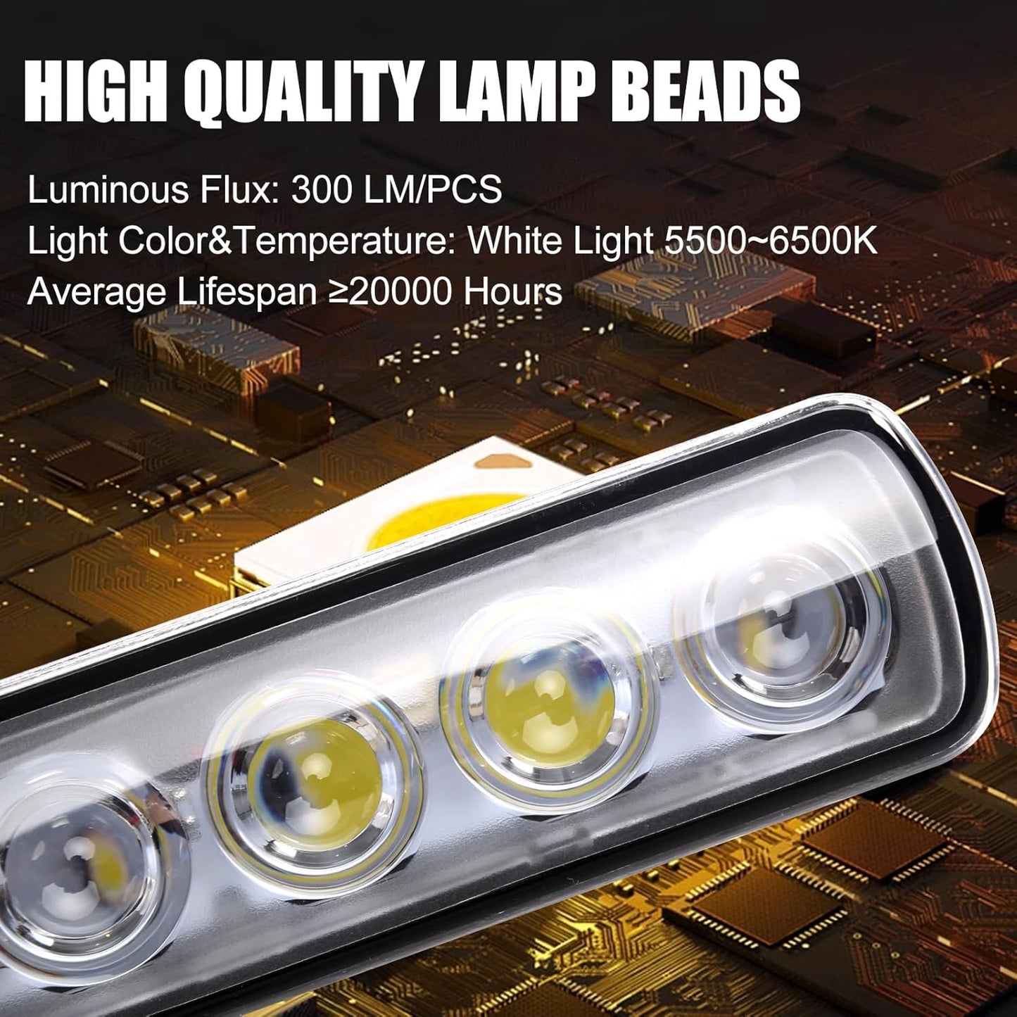 Mabett Roof Top Lights Bar for Ford Maverick 2022-2025 Accessories, White LED Beads Spotlights Kit Truck Cab Light Waterproof Rooftop Searchlight Off-Road Only
