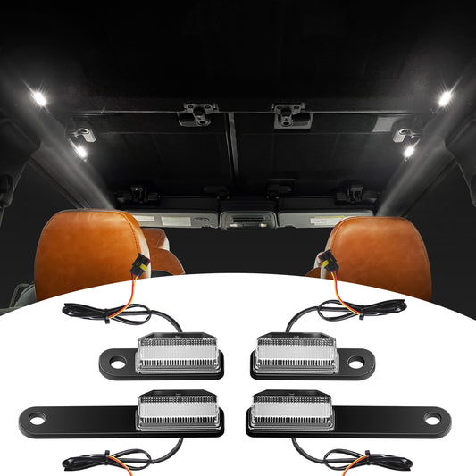 Mabett LED Interior Dome Lights 4Pcs Kit Fit Ford Bronco 2021 2022 2023 2024 Bronco Accessories 2/4 Door Easy Installation Hardtop/Softtop(Not for Sport)