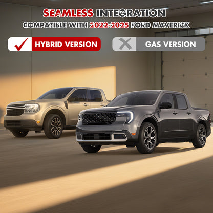 Mabett Floor Mats with Door Sill Protectors for Ford Maverick Hybrid Accessories 2025 2024 2023 2022, All-Weather TPE Liner Mat Custom Fit Maverick Hybrid Model(NOT fit Gasoline)