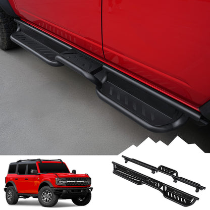 Mabett Running Boards for Ford Bronco 2021-2025 4 Door, Heavy Duty Black Nerf Side Step Bars for Bronco Accessories