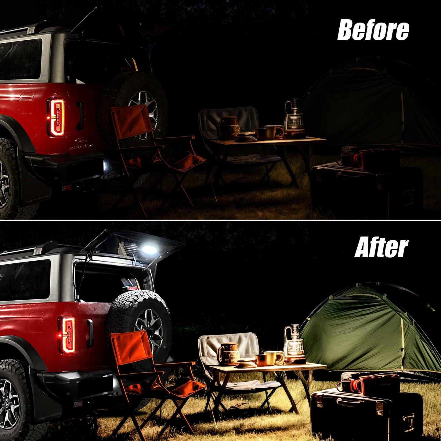 Mabett Rear Cargo Light fit Ford Bronco 2021 2022 2023 2024, Rear Window Lift Gate Dome LED Light for Bronco Accessories 2/4-Door Hardtop(Not for Soft Top/Sport)