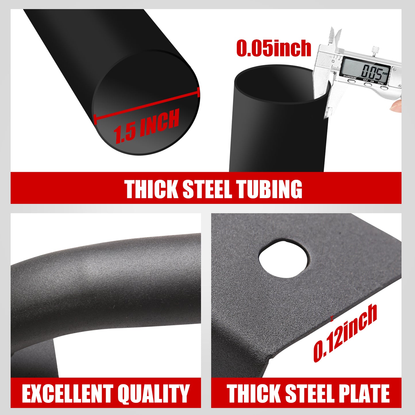 Mabett Bumper Bull Bar Black Powder fit Ford Bronco Accessories 2024 2023 2022 2021, Rust-Resistant Steel Bumper fit Bronco 2/4-Door Front Bumper Grille Guard (Not for Bronco Sport)
