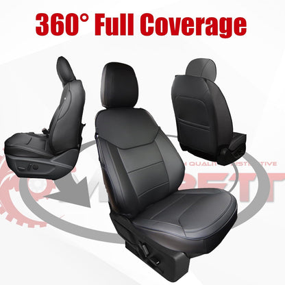 Mabett Seat Covers for Ford Maverick 5-Seat, Interior Protectors fit Maverick Accessories 2022 2023 2024 2025, Full Protection, Pu Leather (Black)