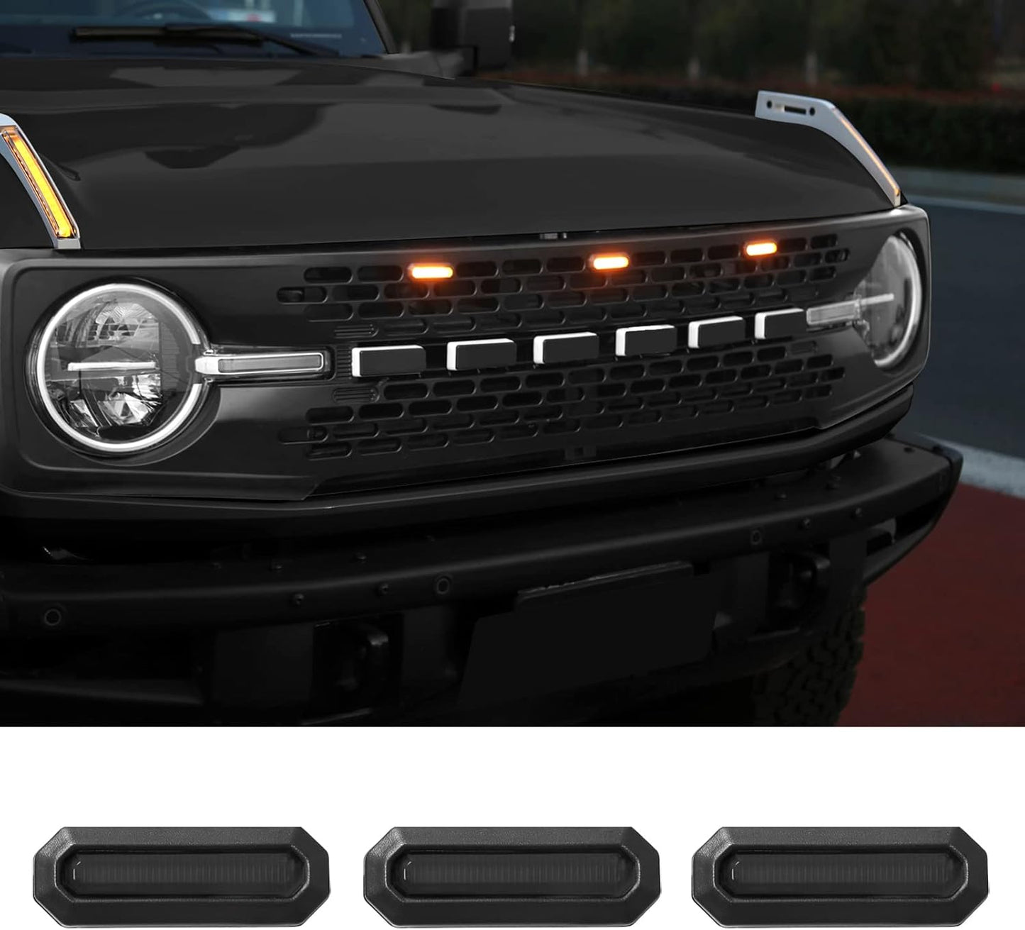 Mabett LED Grille Lights for Ford Bronco Accessories 2021-2026 2/4-Door