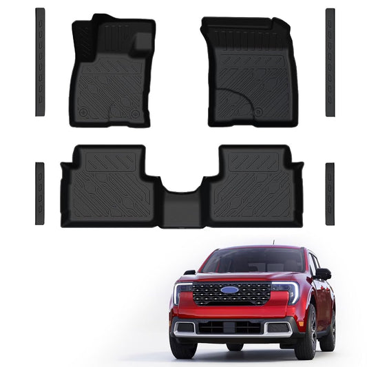 Floor Mats with Door Sill Protectors for Ford Maverick 2022-2026