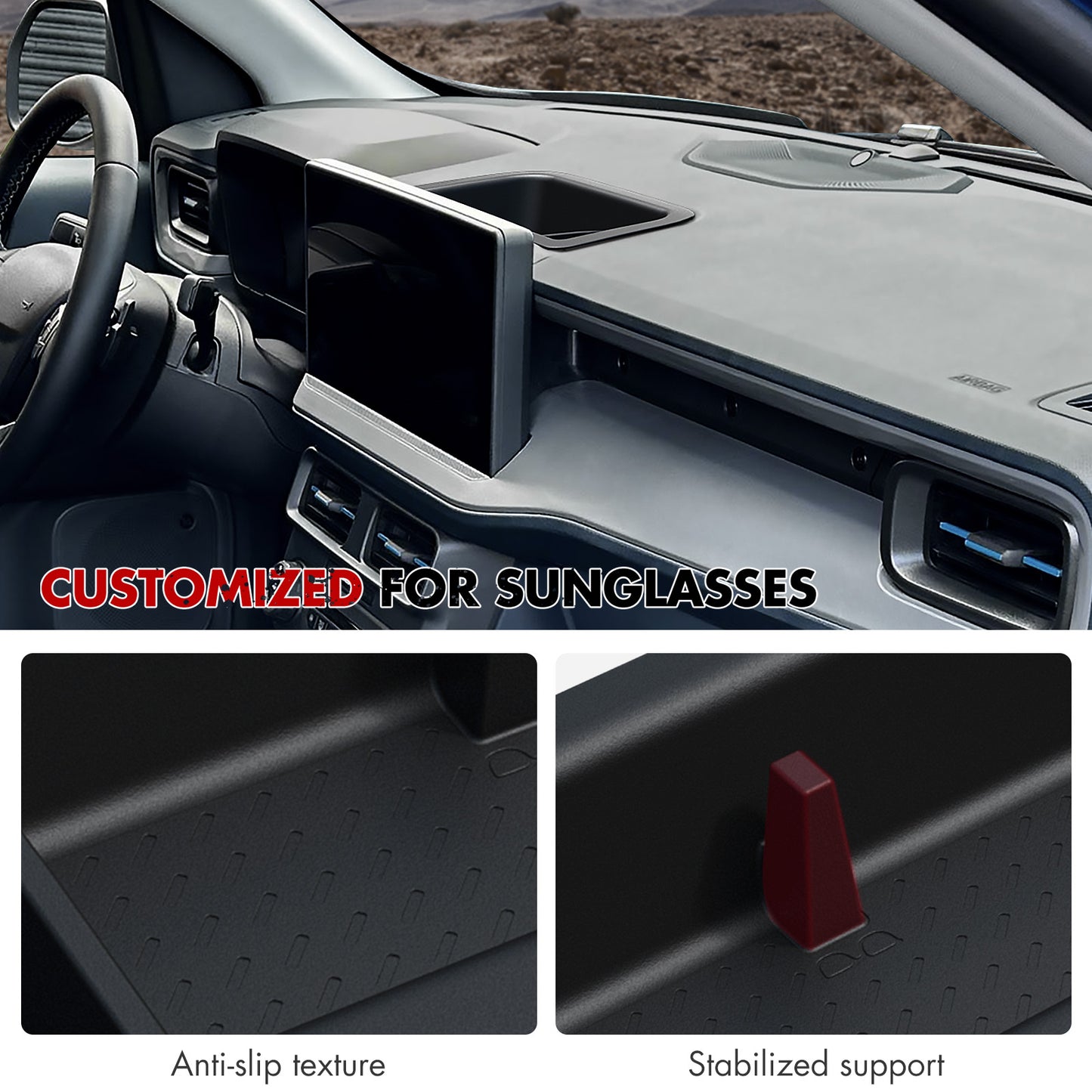 Mabett Dashboard Storage Organizer for Ford Maverick 2025 (Not 2022-2024 model)