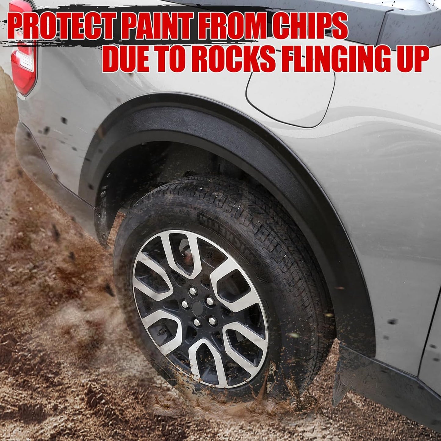 Mabett Fender Flares for Ford Maverick 2022 2023 2024 2025, Front and Rear Wheel Eyebrow Maverick Accessories 4PCS Fender Trim