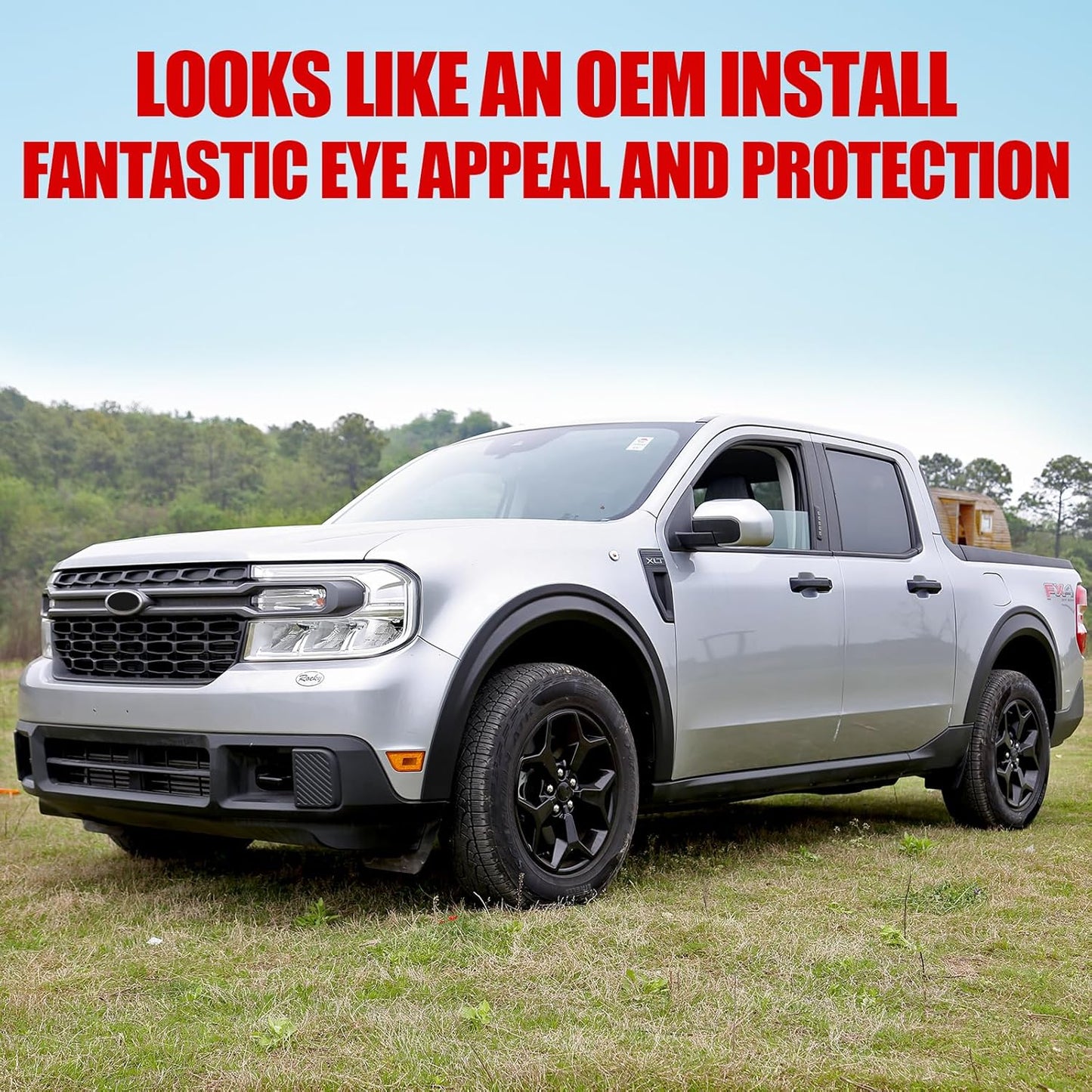 Mabett Fender Flares for Ford Maverick 2022 2023 2024 2025, Front and Rear Wheel Eyebrow Maverick Accessories 4PCS Fender Trim