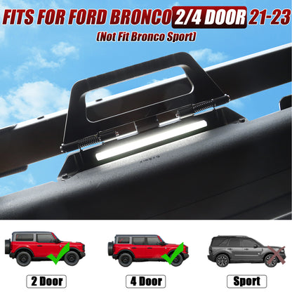 Mabett Grab Handles with Demo Light Kit for Ford Bronco 2024 2023 2022 2021 2/4-Door, Aluminum Alloy Roll Bar Grab Handles for Bronco Accessories. (NOT for Bronco Sport)