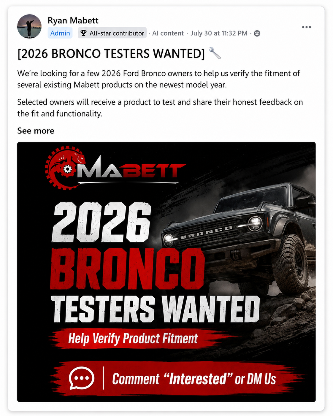 BRONCO OWNERS