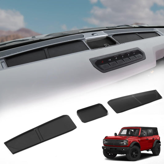 Mabett Car Dash Non-Slip Rubber Pad 3 PCS for Ford Bronco Accessories 2021-2024