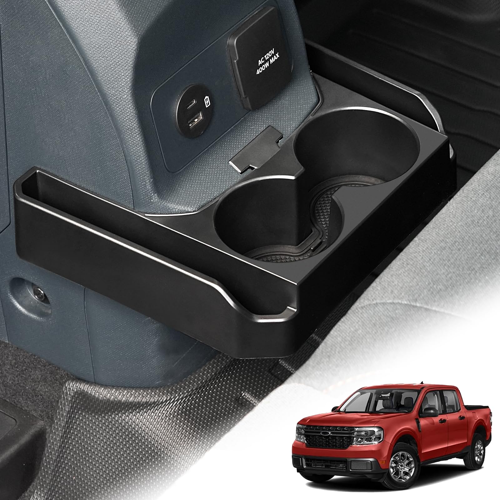 Removable Rear Dual Cup Holder for Ford Maverick