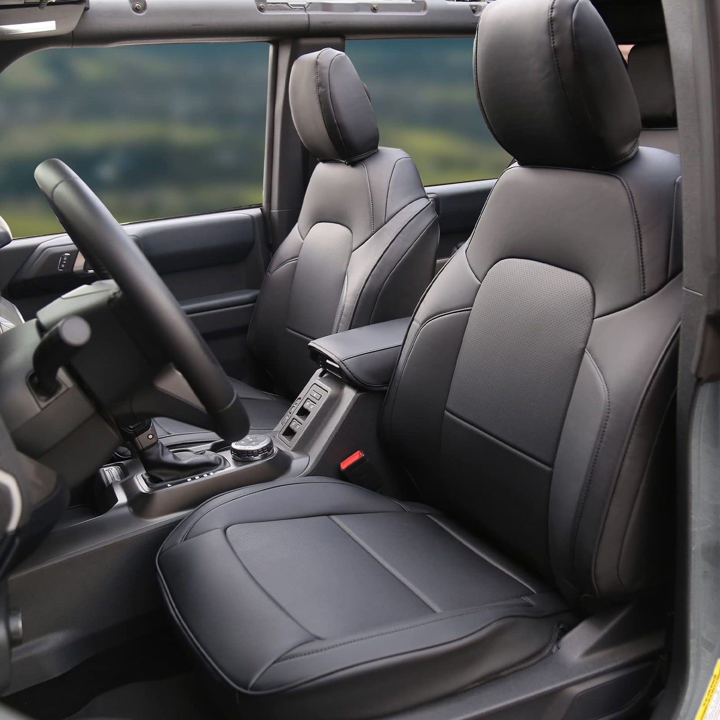 Mabett Seat Cover Protector with Rear Cup Holder for Ford Bronco 2021-2026
