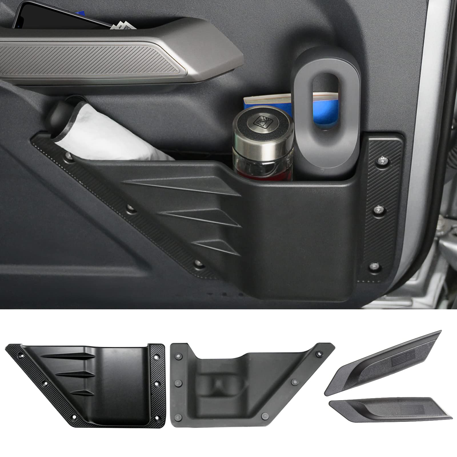 Front Door Pockets and Handle Organizers for 2021–2025 Ford Bronco