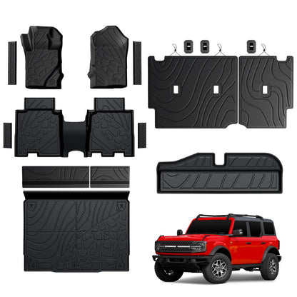 Mabett V2 Full Floor Mat Set for Ford Bronco 2026,2021-2025 4-Door