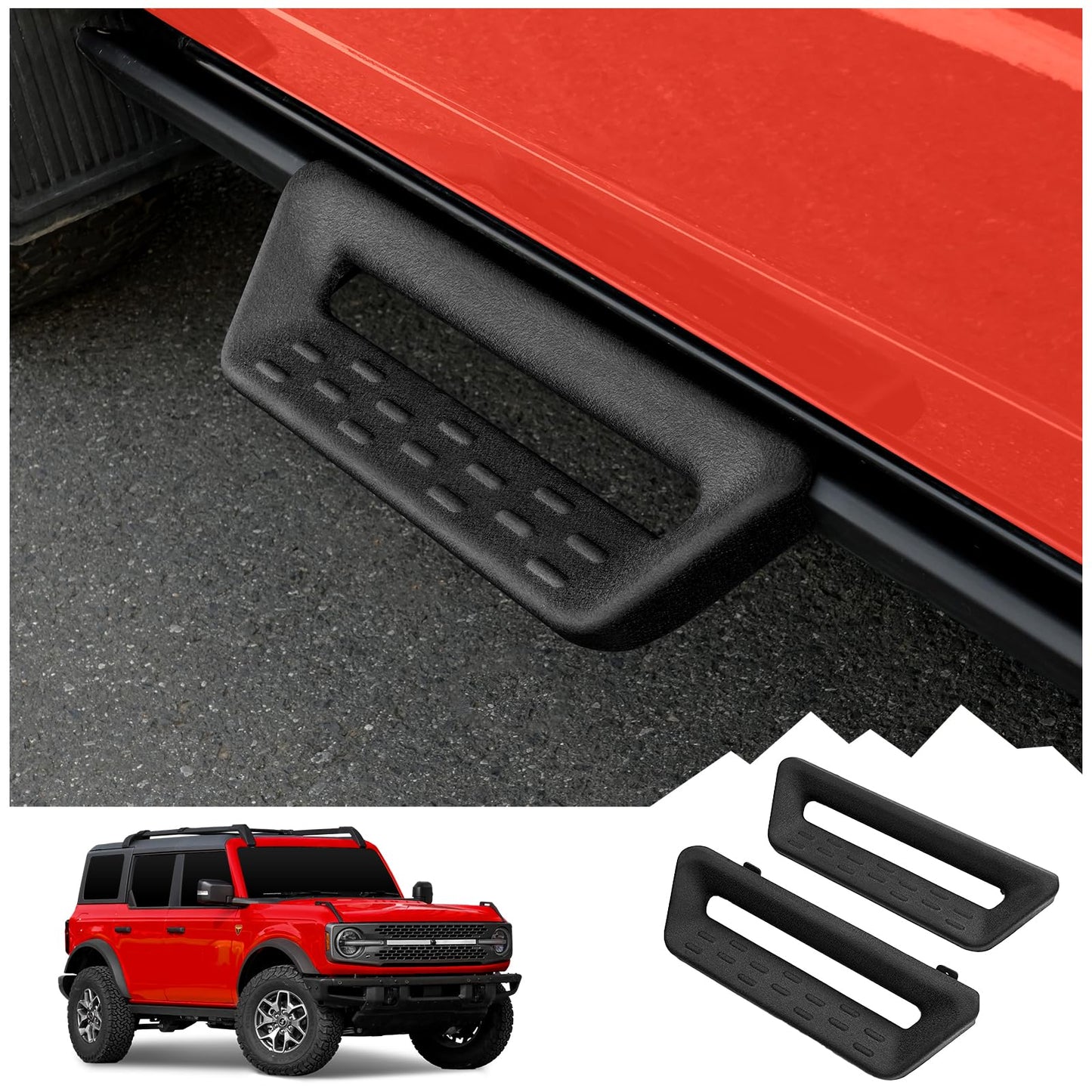 MABETT 2Pcs Running Boards Side Steps for 2021-2026 Ford Bronco 2/4 Door