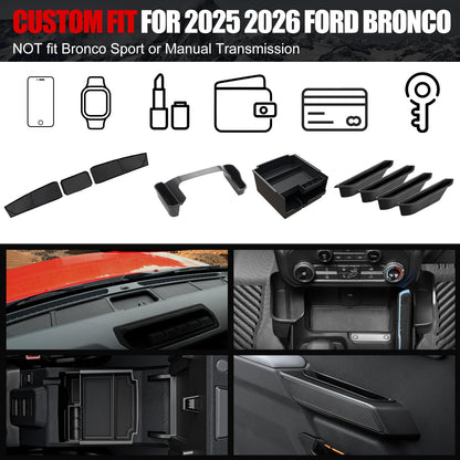 Interior Storage Organizer Set for 2025–2026 Ford Bronco 4-Door