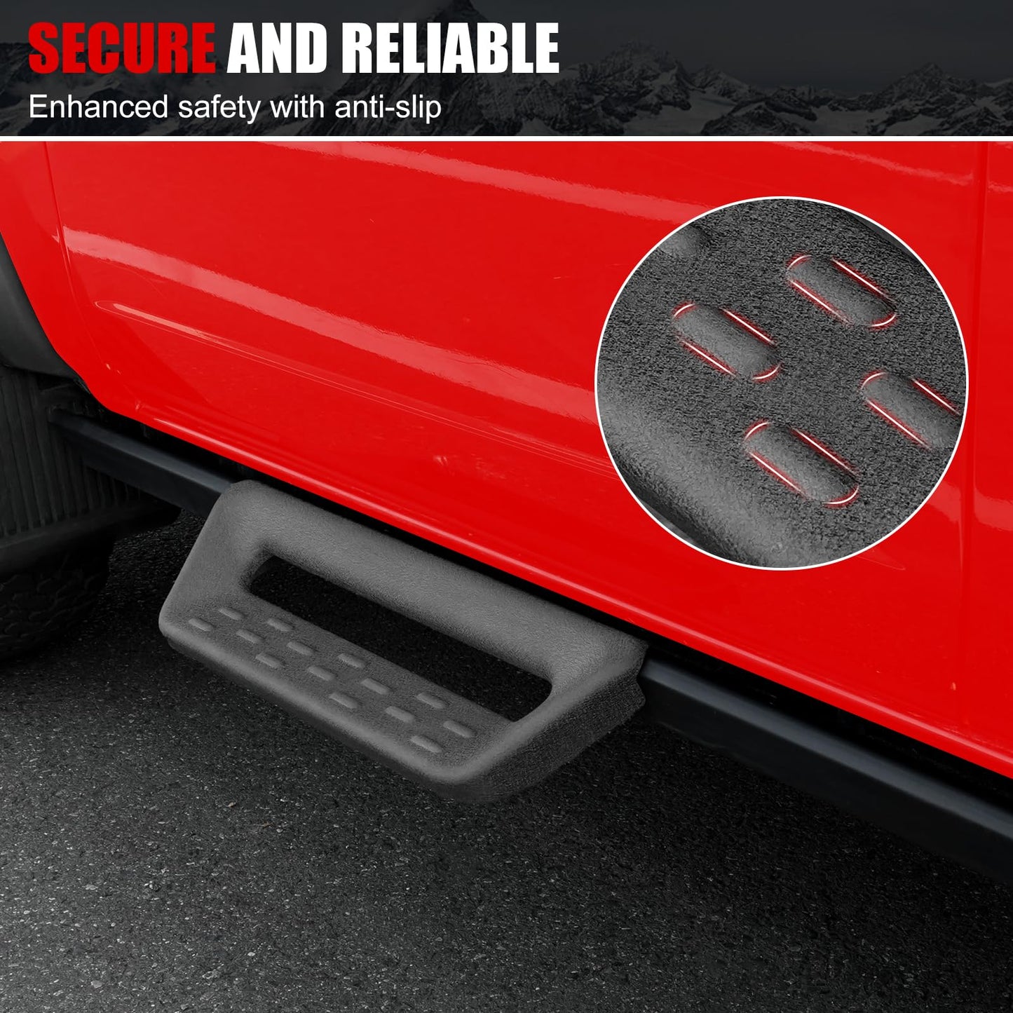 MABETT 2Pcs Running Boards Side Steps for 2021-2026 Ford Bronco 2/4 Door
