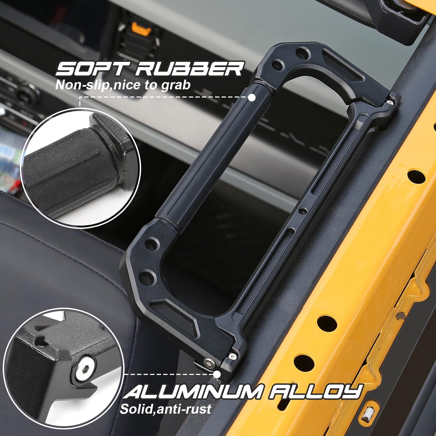 Mabett Aluminum Alloy Front Grab Handles fit Ford Bronco 2021-2026 2/4-Door