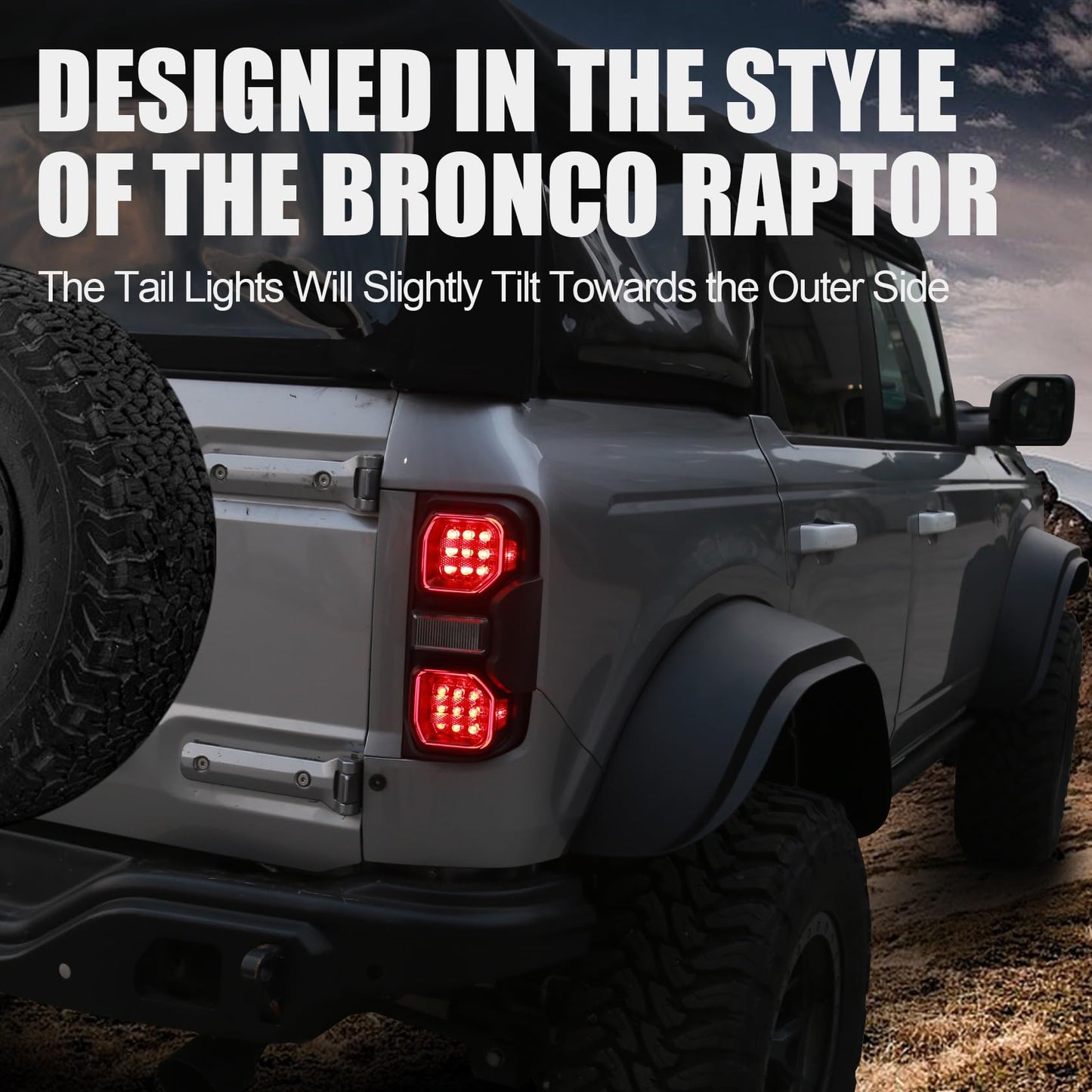 Mabett Raptor Style LED Tail Lights for Ford Bronco 2021-2026
