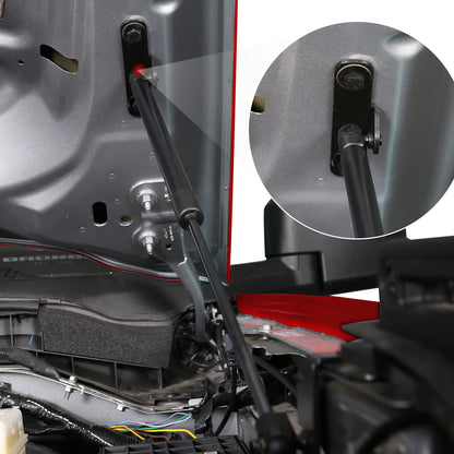 Mabett Front Bonnet Hood Lift Supports Upgraded Version for Ford Bronco Accessories 2021 2022 2023 2024 2025 2/4-Door Shock Struts Gas Springs Shocks (Carbon Steel Black)