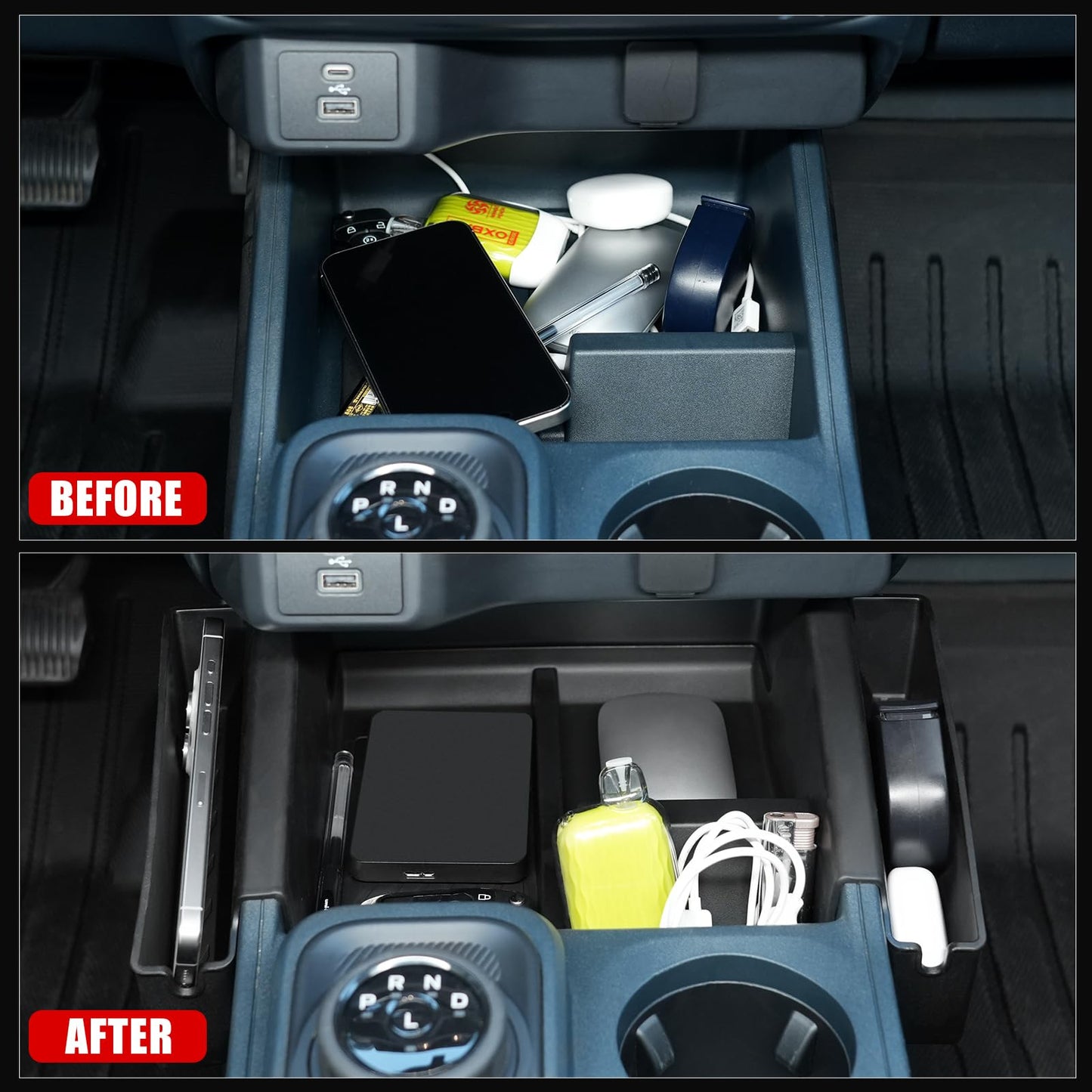 Mabett Center Console Shifter Storage Tray Compatible with Ford Maverick 2022-2025 (Not Fit 2025 Model with Wireless charge)