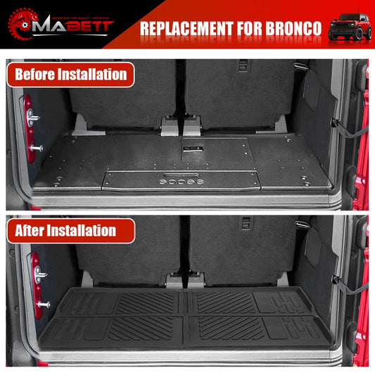 Mabett Cargo Liner Trunk Mat for Ford Bronco Accessories 2021-2026 2-Door