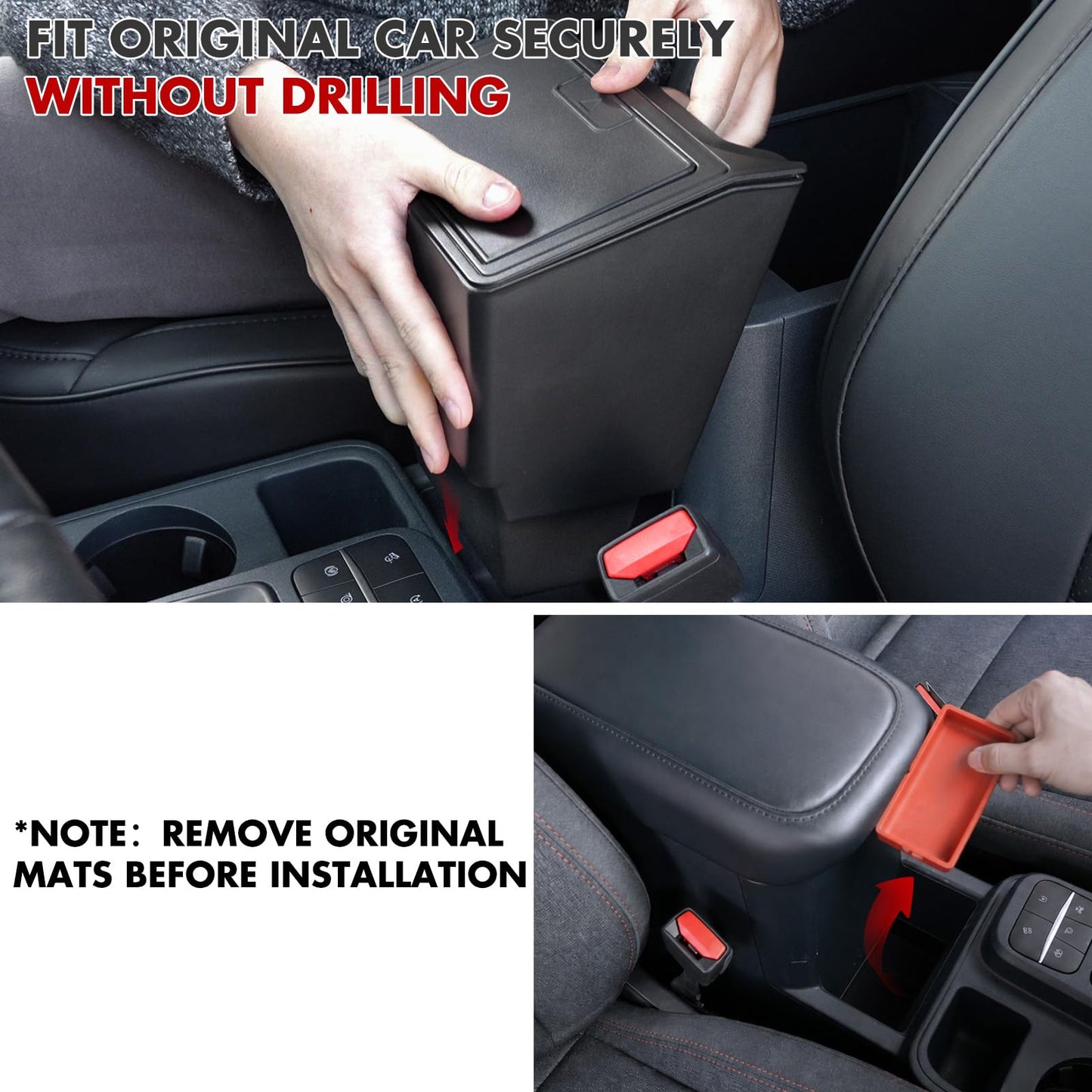 Mabett Lidded Console Storage Box for Ford Maverick Accessories 2022-2026