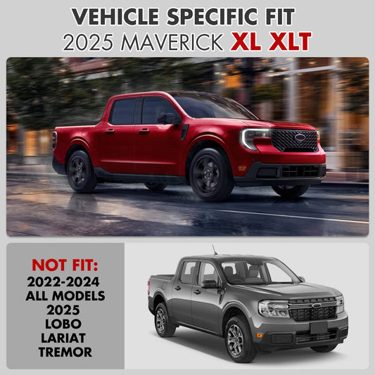 Mabett Front License Plate Frame Bracket for 2025 Ford Maverick XL/XLT Accessories,No Drill Rust-Proof Coating Bumper Mount Holder（Not fit 2022-2024 & 2025 Lobo/Lariat/Tremor）