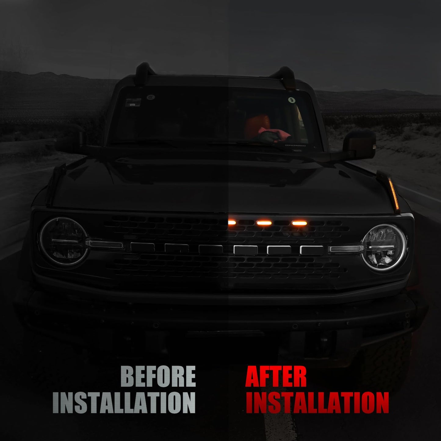 Mabett LED Grille Lights for Ford Bronco Accessories 2021-2026 2/4-Door
