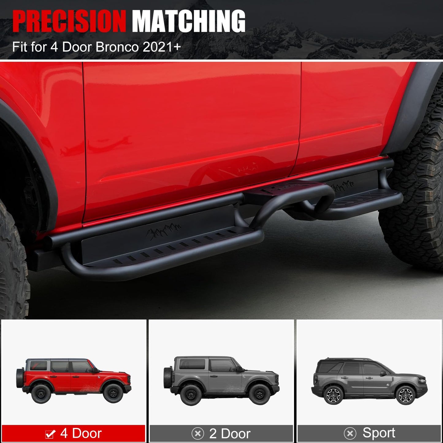 Running Boards for Ford Bronco 4-Door