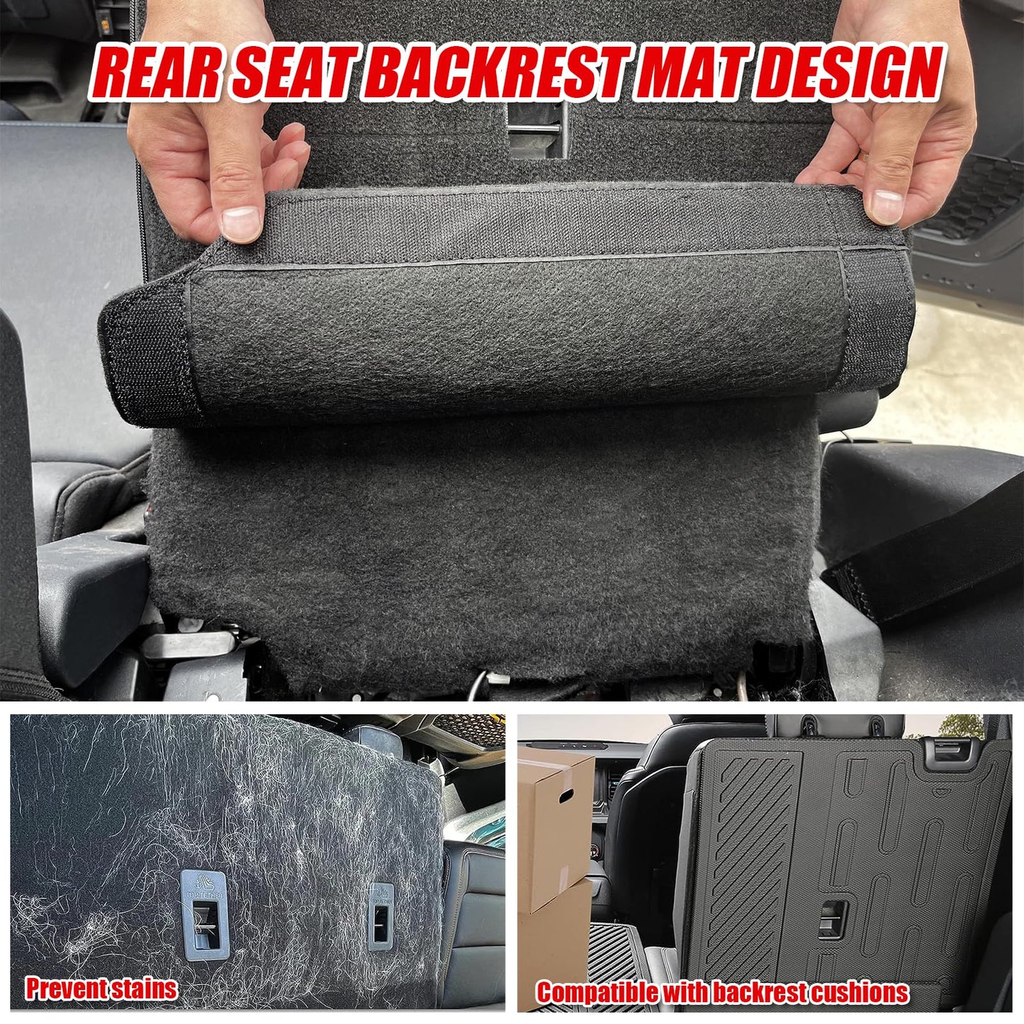 Mabett Seat Cover Protector with Rear Cup Holder for Ford Bronco 2021-2026