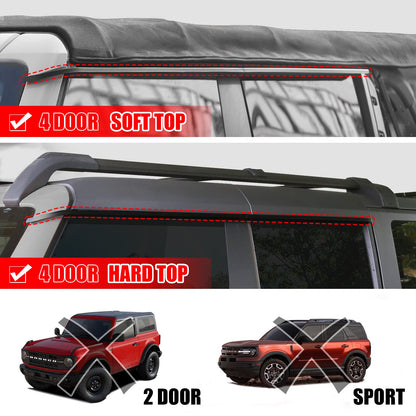 Mabett Window Visor Rain Guard for Ford Bronco 2021-2024 4-Door