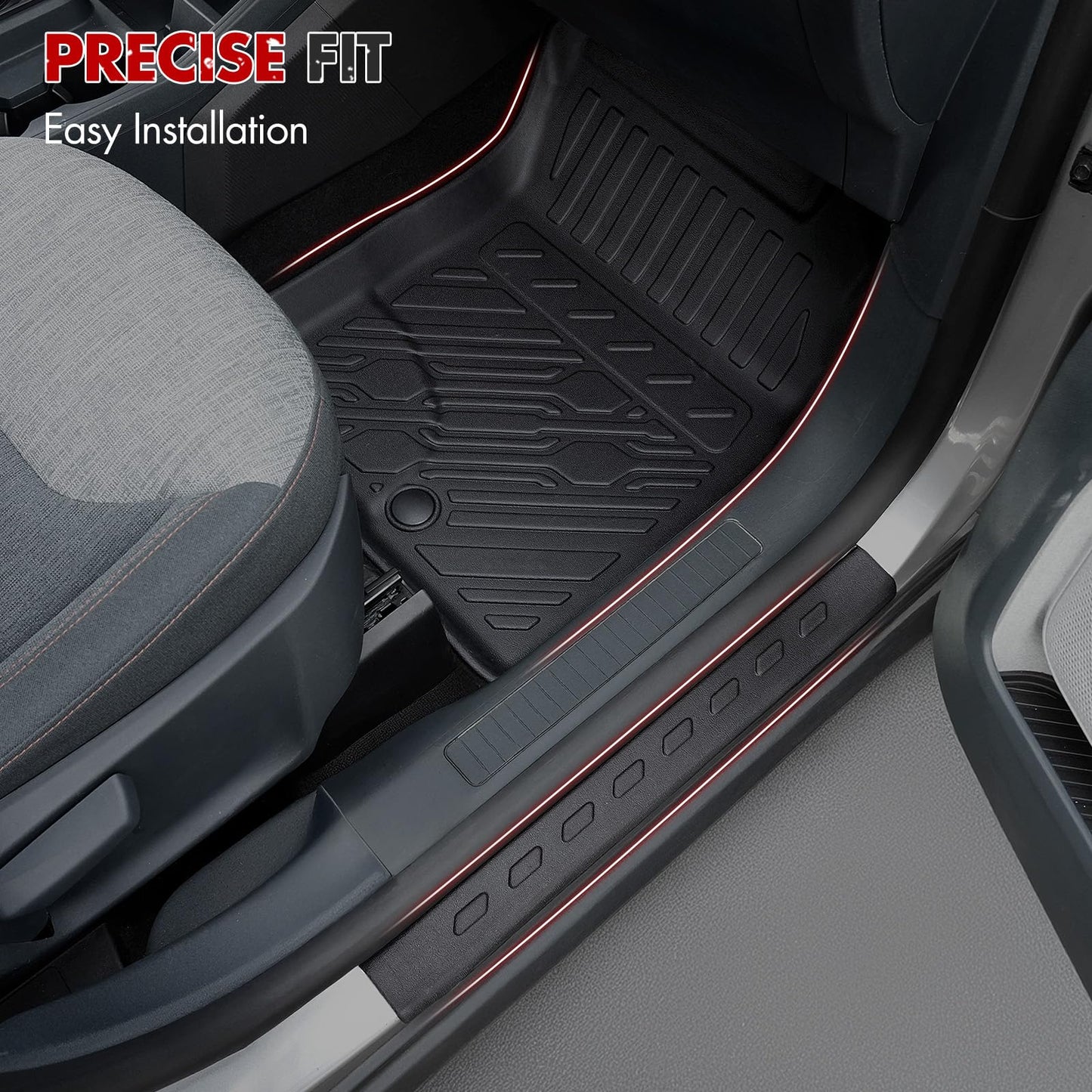 Floor Mats with Door Sill Protectors for Ford Maverick 2022-2026