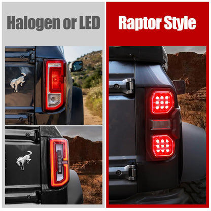 Mabett Raptor Style LED Tail Lights for Ford Bronco 2021-2026