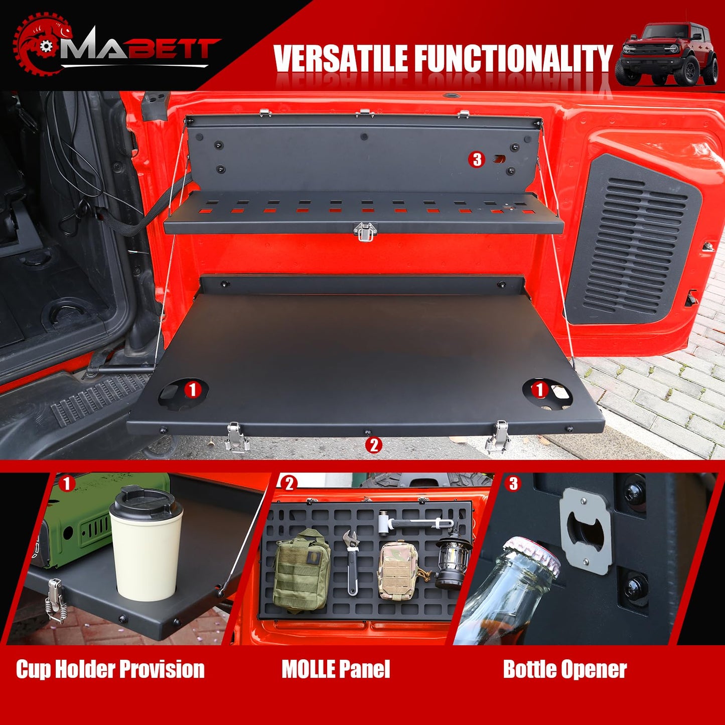 Mabett Tailgate Table for Ford Bronco 2021-2026