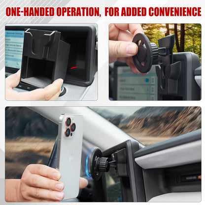 Mabett Magnetic Phone Holder Cubby Insert for Ford Maverick Accessories 2022-2024