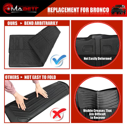 Mabett Cargo Liner Trunk Mat for Ford Bronco Accessories 2021-2026 2-Door