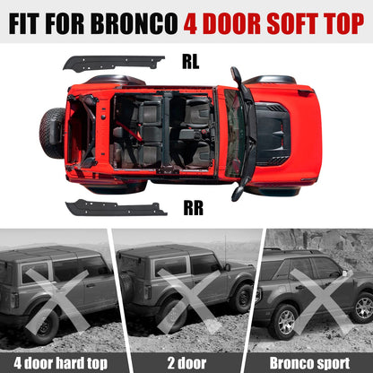 Mabett Cargo Shelf Side Covers for Ford Bronco 2021-2024 4-Door Soft Top