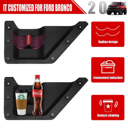 Mabett Front Door Storage Pockets for Ford Bronco Accessories 2021-2026