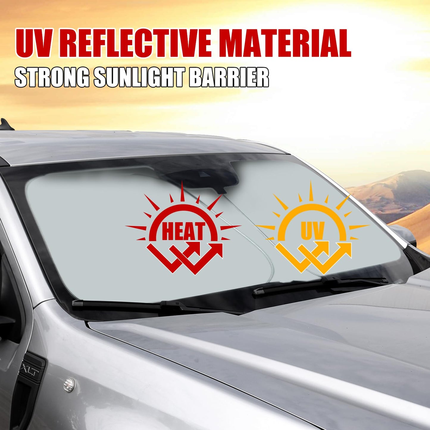 Mabett Windshield Sun Shade for Ford Maverick 2022-2026