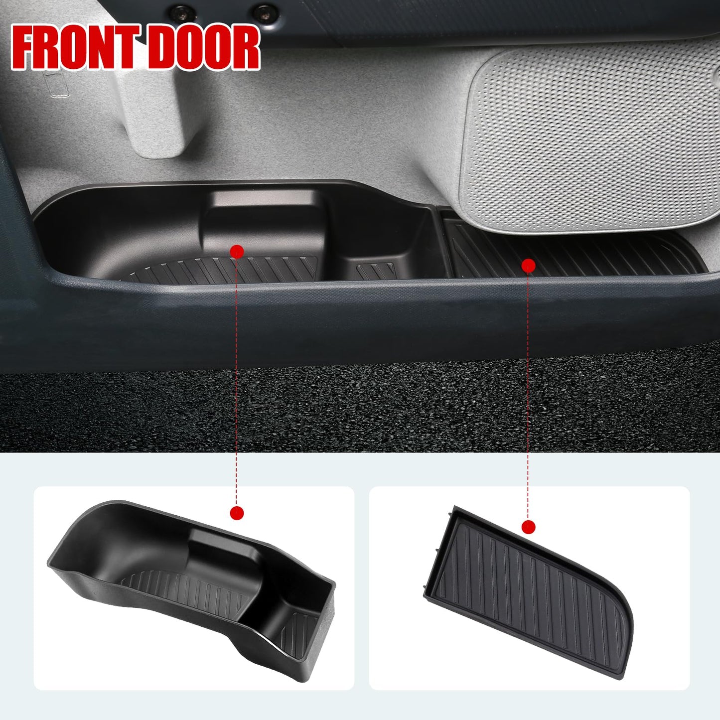 Mabett Door Side Storage Tray for Ford Maverick 2022-2025 Accessories(Not Fit 2026)