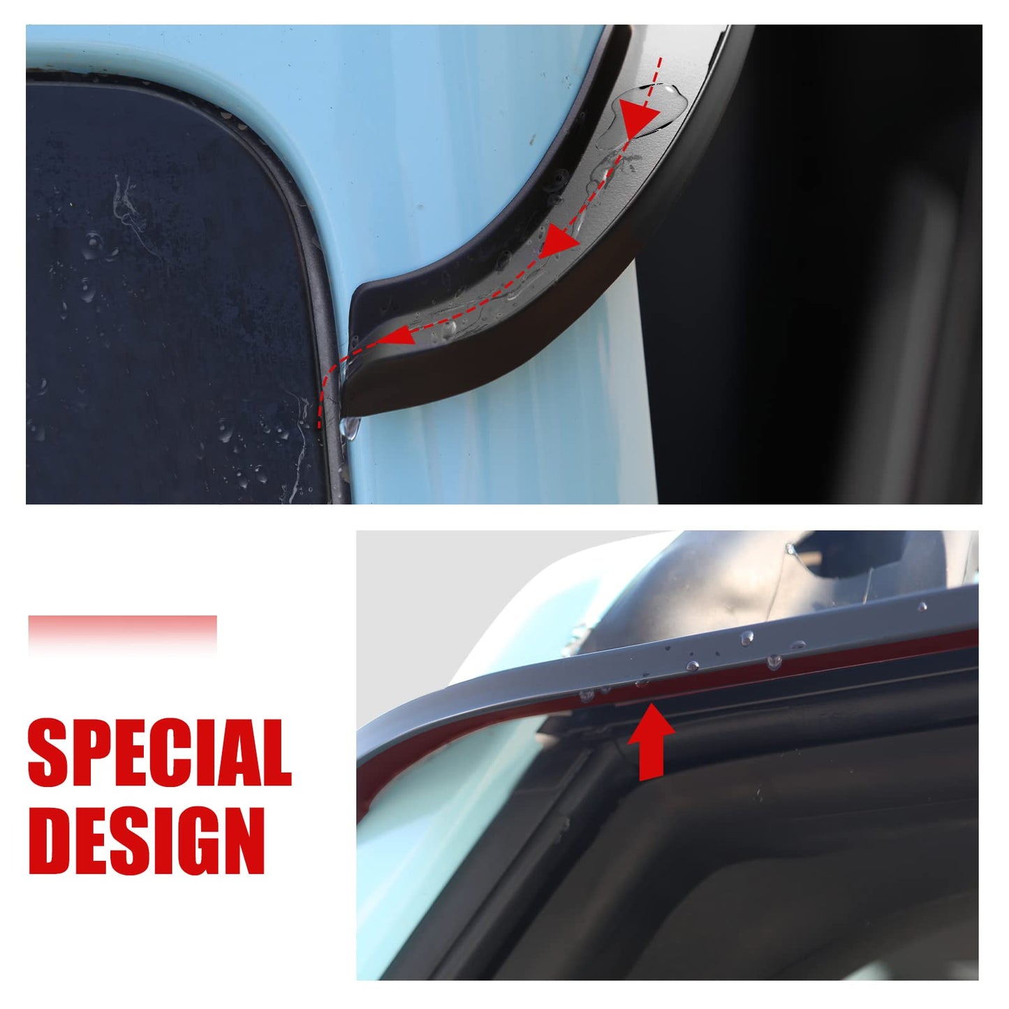Mabett Window Visor Rain Guard for Ford Bronco 2021-2024 4-Door
