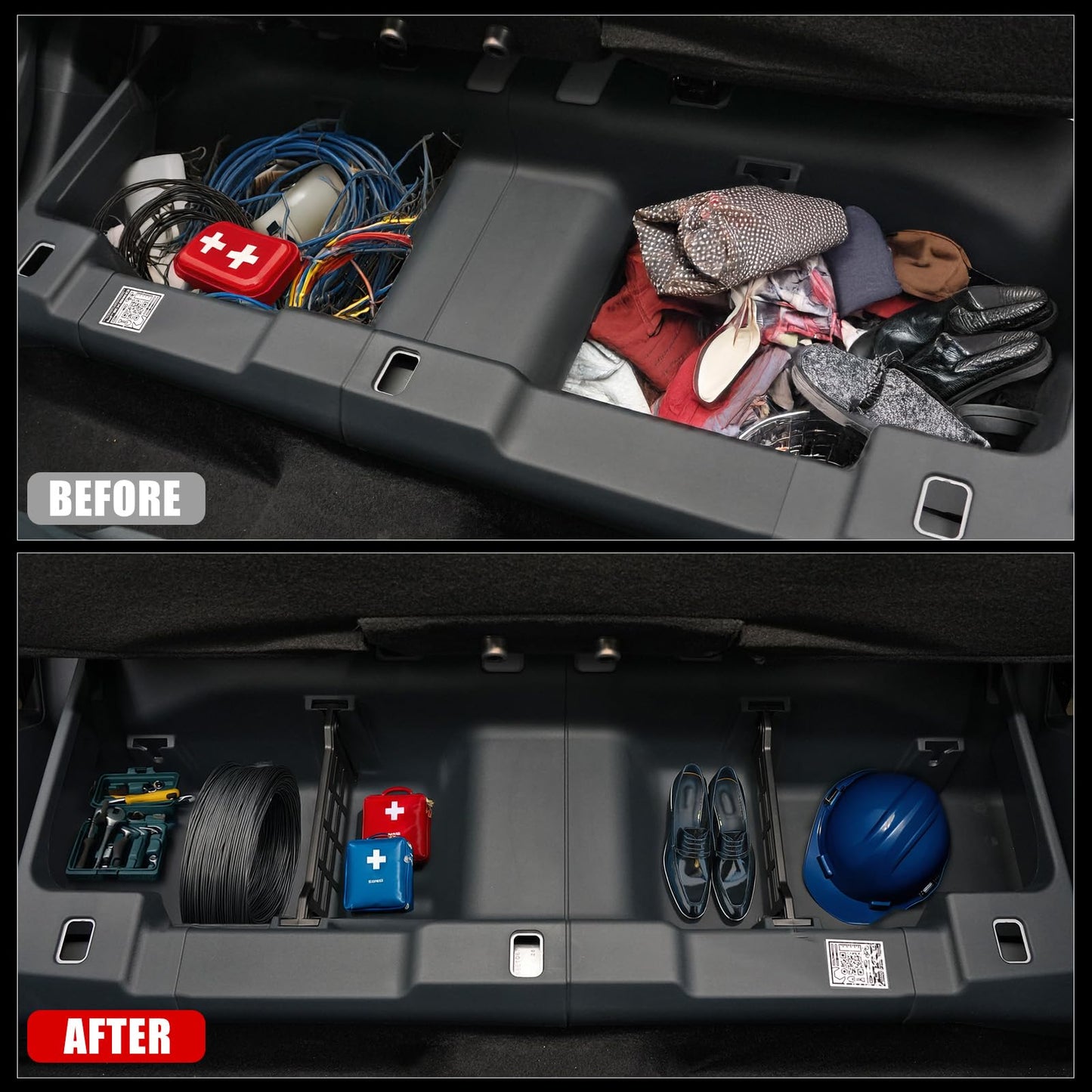 Mabett Rear Under Seat Dividers for Ford Maverick Accessories 2022-2026