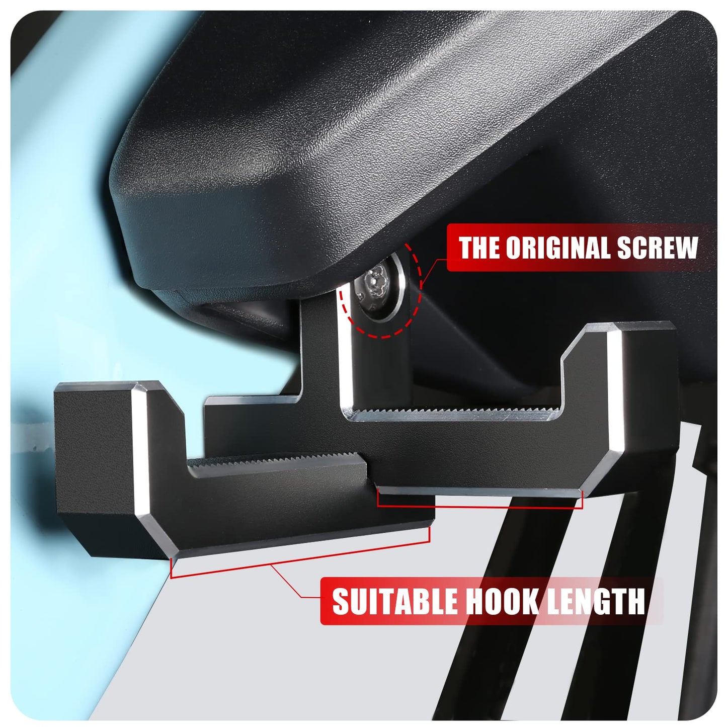 Mabett Aluminum Trunk Grocery Bag Hooks for Ford Bronco Accessories 2021-2026 4-Door
