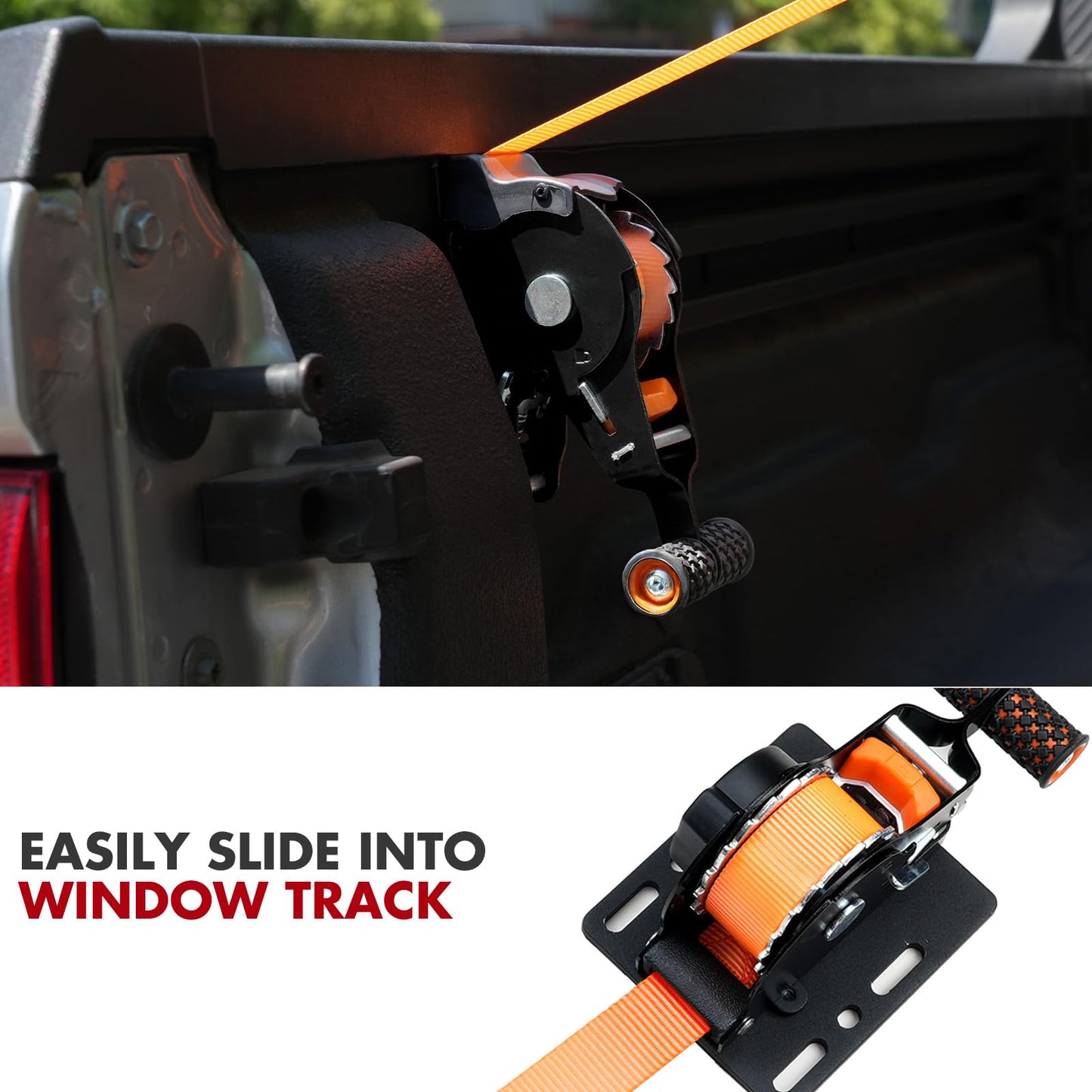 Mabett Retractable Ratchet Straps Compatible with Ford Maverick 2022-2026 (2PCS)