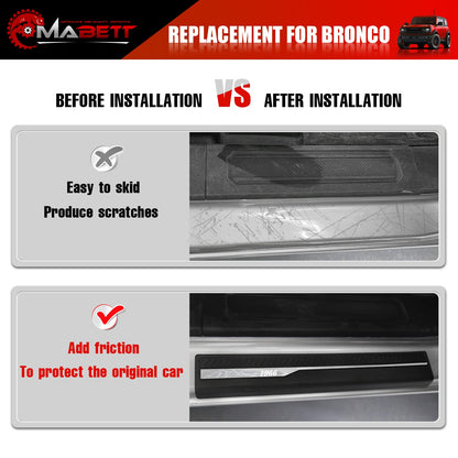 Mabett Door Edge Guards for Ford Bronco Accessories 2021-2026 4 Door