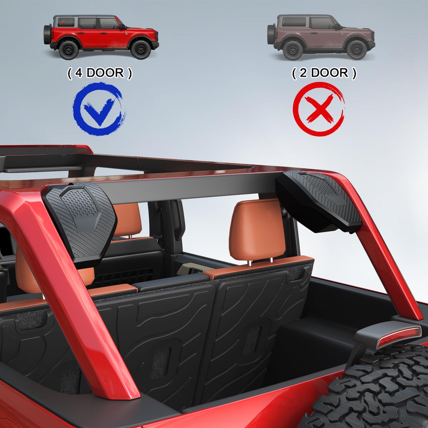 Mabett Rear Speaker Pods Compatible with Ford Bronco 2021-2026 4-Door